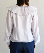 画像をギャラリービューアに読み込む, 襟プリーツシアーブラウス/TT618101

