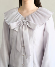 画像をギャラリービューアに読み込む, 襟プリーツシアーブラウス/TT618101
