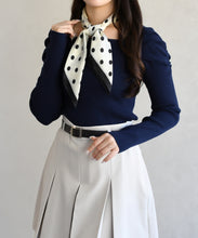 画像をギャラリービューアに読み込む, スカーフ付きスクエアニット/TT618303
