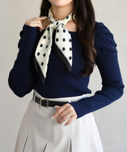 画像をギャラリービューアに読み込む, スカーフ付きスクエアニット/TT618303
