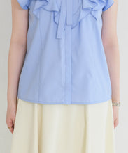 画像をギャラリービューアに読み込む, 【予約販売/5月上旬発売予定】タックリボン綿タッチフリルブラウス/MM628113
