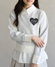 画像をギャラリービューアに読み込む, ハートモチーフ襟付きニット/TT618306
