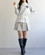 画像をギャラリービューアに読み込む, ハートモチーフ襟付きニット/TT618306
