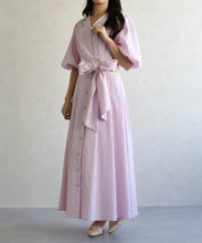 画像をギャラリービューアに読み込む, パフスリーブシャツワンピース/TT617402
