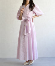 画像をギャラリービューアに読み込む, パフスリーブシャツワンピース/TT617402

