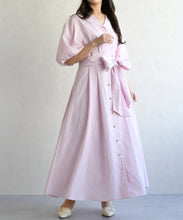 画像をギャラリービューアに読み込む, パフスリーブシャツワンピース/TT617402
