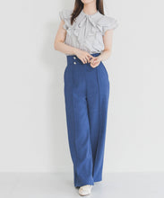 画像をギャラリービューアに読み込む, 【予約販売/5月上旬発売予定】タックリボン綿タッチフリルブラウス/MM628113
