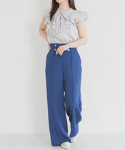 画像をギャラリービューアに読み込む, 【予約販売/5月上旬発売予定】タックリボン綿タッチフリルブラウス/MM628113
