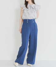 画像をギャラリービューアに読み込む, 【予約販売/5月上旬発売予定】タックリボン綿タッチフリルブラウス/MM628113
