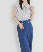 画像をギャラリービューアに読み込む, 【予約販売/5月上旬発売予定】タックリボン綿タッチフリルブラウス/MM628113
