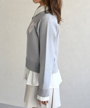 画像をギャラリービューアに読み込む, ハートモチーフ襟付きニット/TT618306
