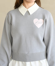 画像をギャラリービューアに読み込む, ハートモチーフ襟付きニット/TT618306
