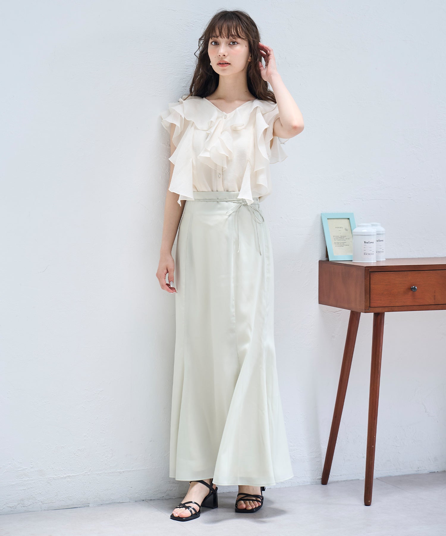 【RADIATE 】メッシュ×シフォン マーメイドスカート　YAMADAYA メッシュ×シフォンマーメイドスカート | ラディエイト(RADIATE