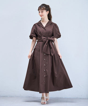 パフスリーブシャツワンピース/TT527402