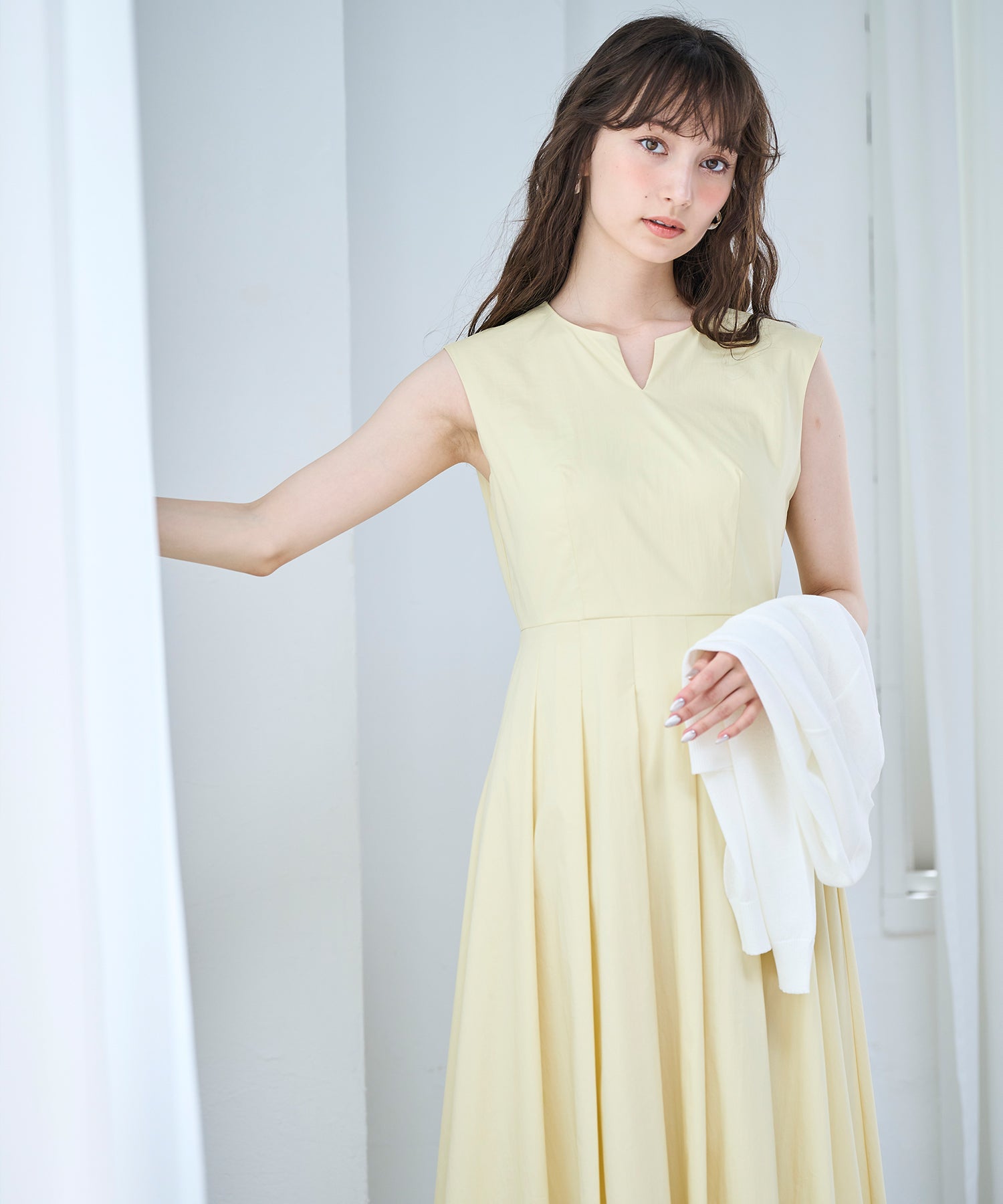 31sonsdemode ノースリーブワンピース ひざ丈 31 Sons de mode ワンピース ウォッシャブル ノースリタック