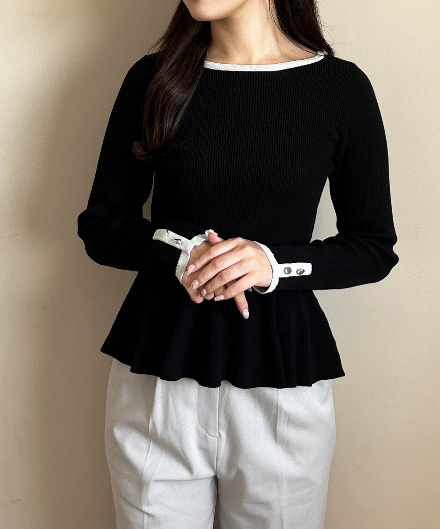 ペプラムラメ配色ニット/MM558307 – MISCH MASCH|31 Sons de mode