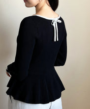 画像をギャラリービューアに読み込む, WEB限定　ペプラムラメ配色ニット/MM558307
