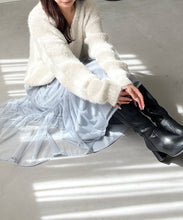 画像をギャラリービューアに読み込む, WEB限定　ニット×チュールスカートセットアップ/MM557408
