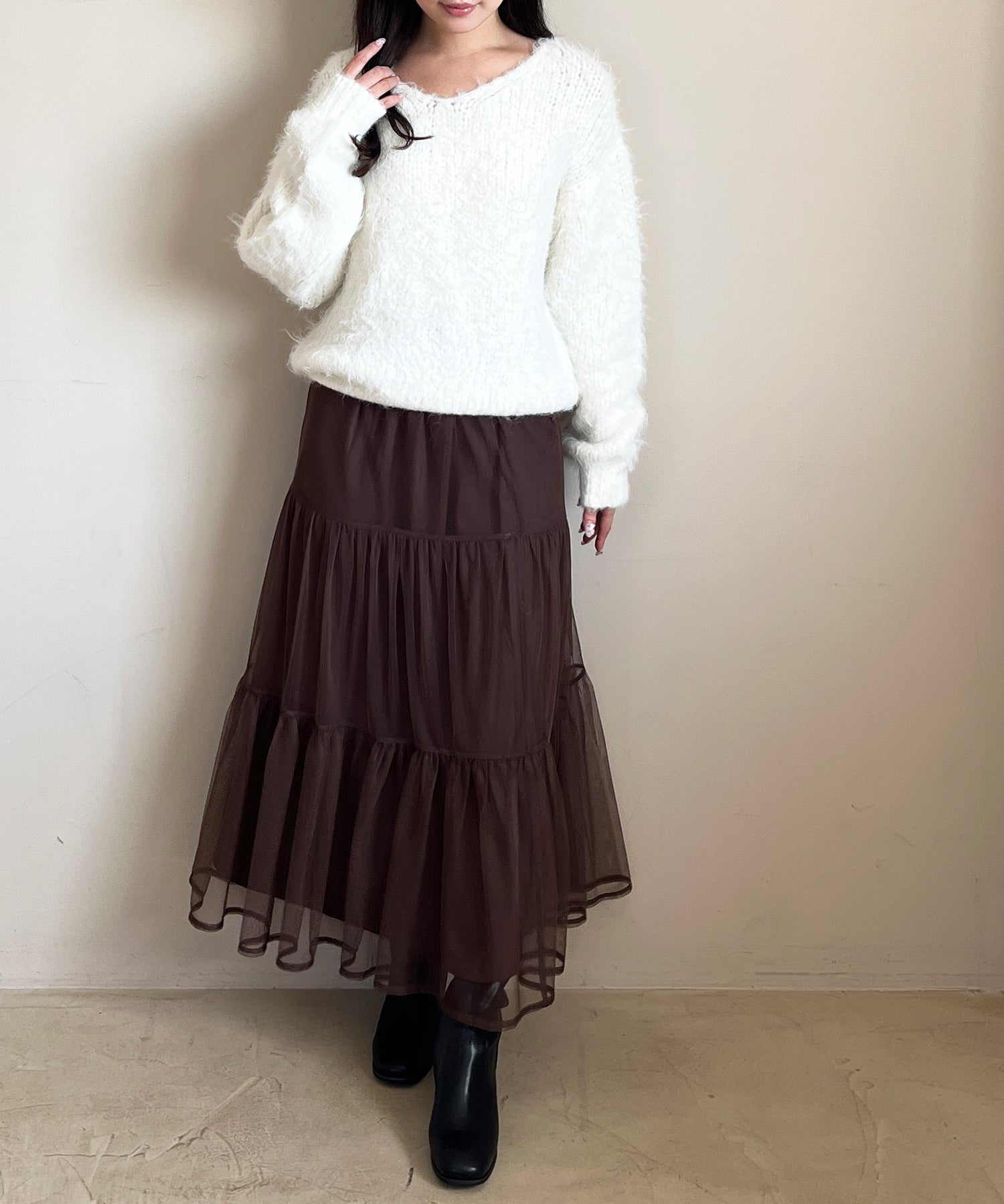 ニット×チュールスカートセットアップ/MM557408 – MISCH MASCH|31 Sons