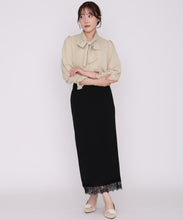 画像をギャラリービューアに読み込む, 【予約販売/9月上旬入荷予定】シャーリングボウタイブラウス/MM648101
