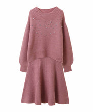 画像をギャラリービューアに読み込む, ビジュー付きニットセットアップ/TT437419
