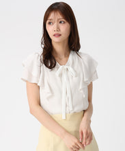 画像をギャラリービューアに読み込む, 【予約販売/4月上旬発売予定】配色リボンダブルフレア袖ブラウス/MM628102

