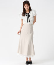 画像をギャラリービューアに読み込む, 【予約販売/4月上旬発売予定】配色リボンダブルフレア袖ブラウス/MM628102
