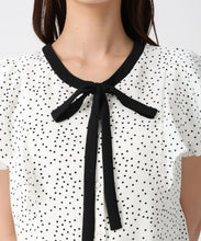 画像をギャラリービューアに読み込む, 【予約販売/4月上旬発売予定】配色リボンダブルフレア袖ブラウス/MM628102
