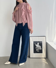 画像をギャラリービューアに読み込む, 一部店舗限定  バックリボンフリルブラウス/MM558111
