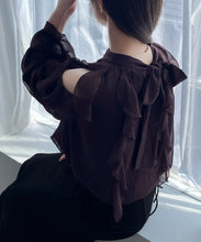 画像をギャラリービューアに読み込む, 一部店舗限定  バックリボンフリルブラウス/MM558111
