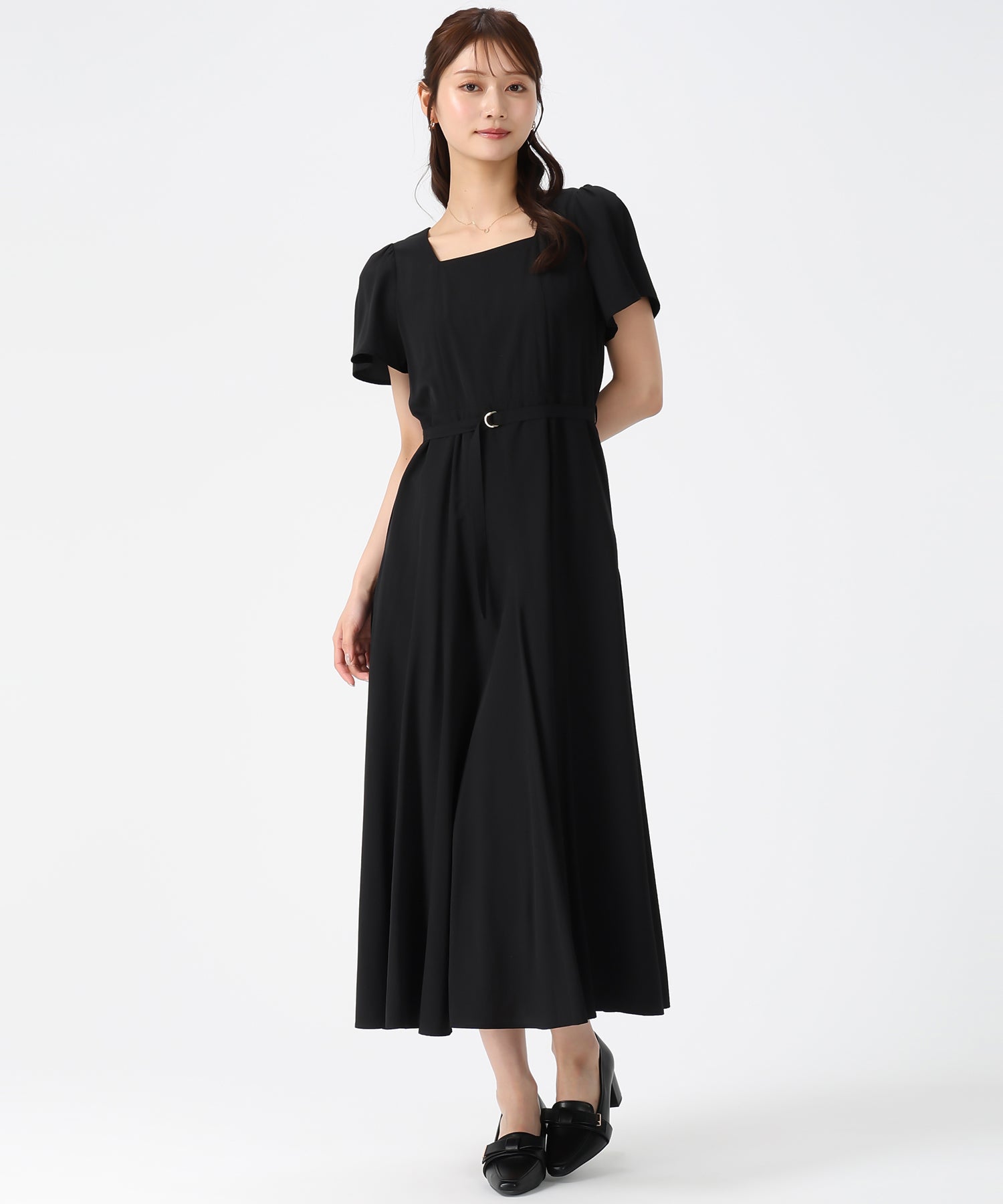 スクエアネックバックリボンAラインワンピース/MM627408 – MISCH MASCH