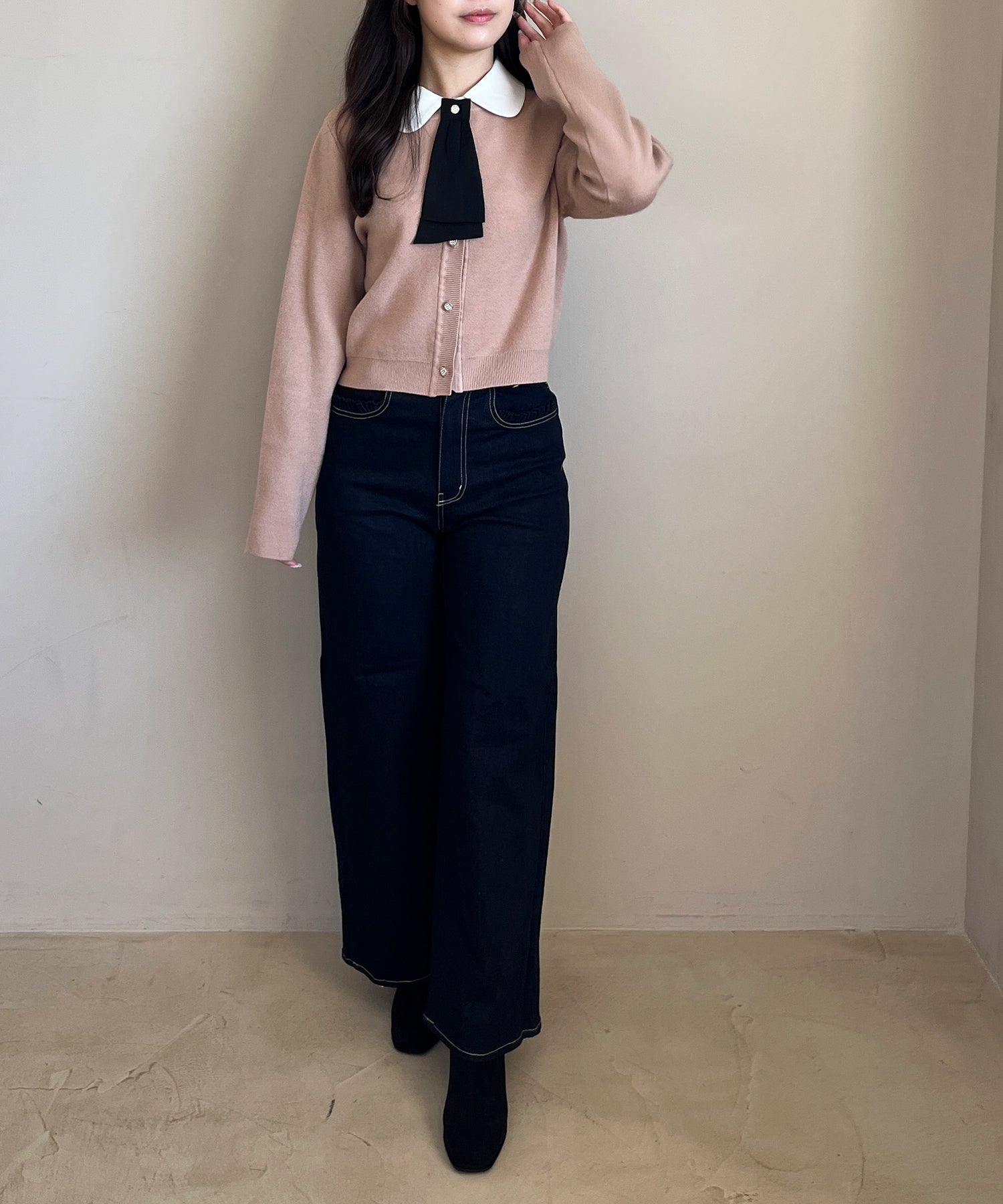 再入荷】3way衿×タイ付きビジュ釦カーディガン/MM558403 – MISCH MASCH