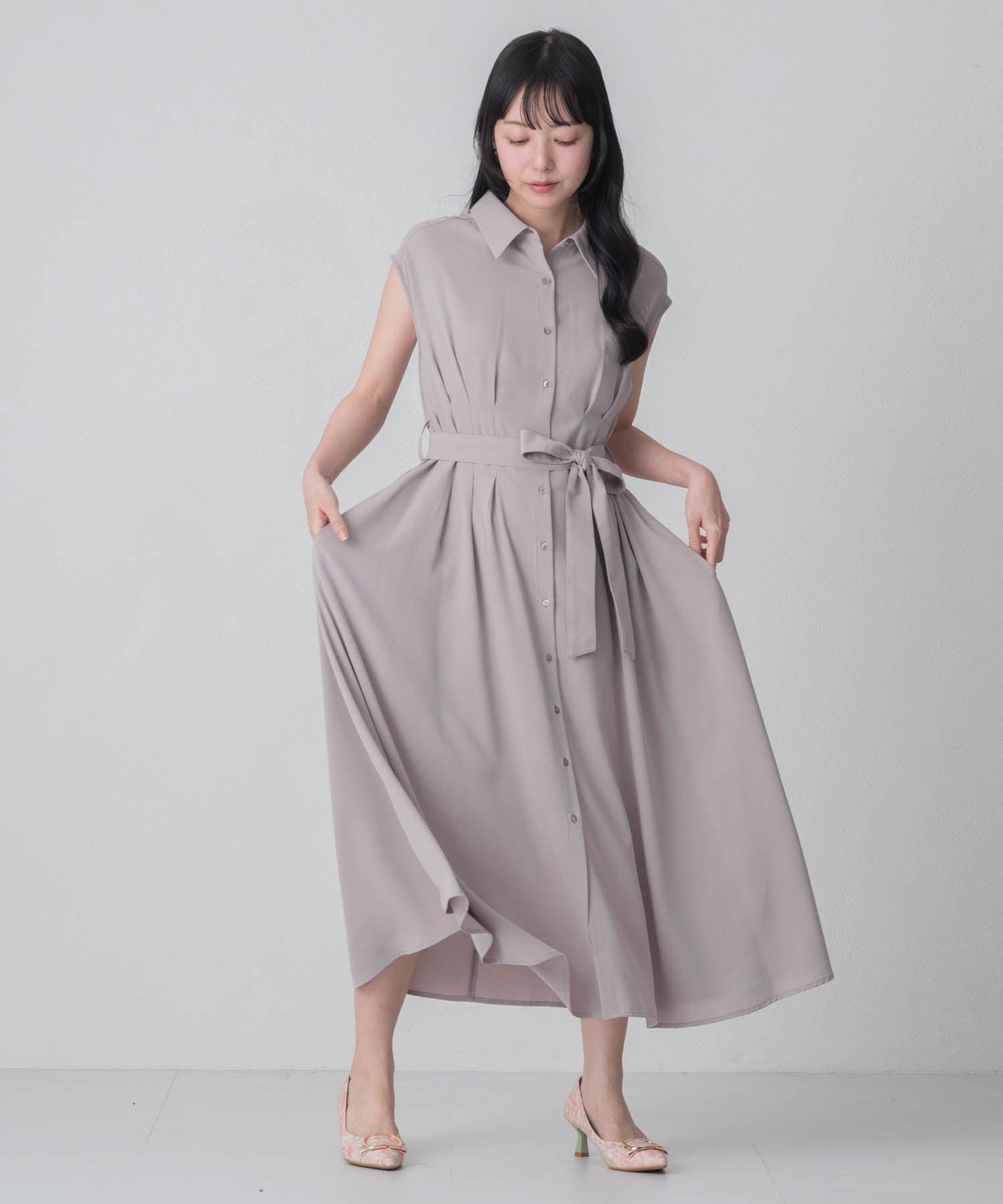 再入荷】【WEB限定アイテム】フレンチシャツワンピース/MM557404