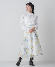 画像をギャラリービューアに読み込む, 【再入荷】ボタニカルオーガンジーフラワースカート/MM617203
