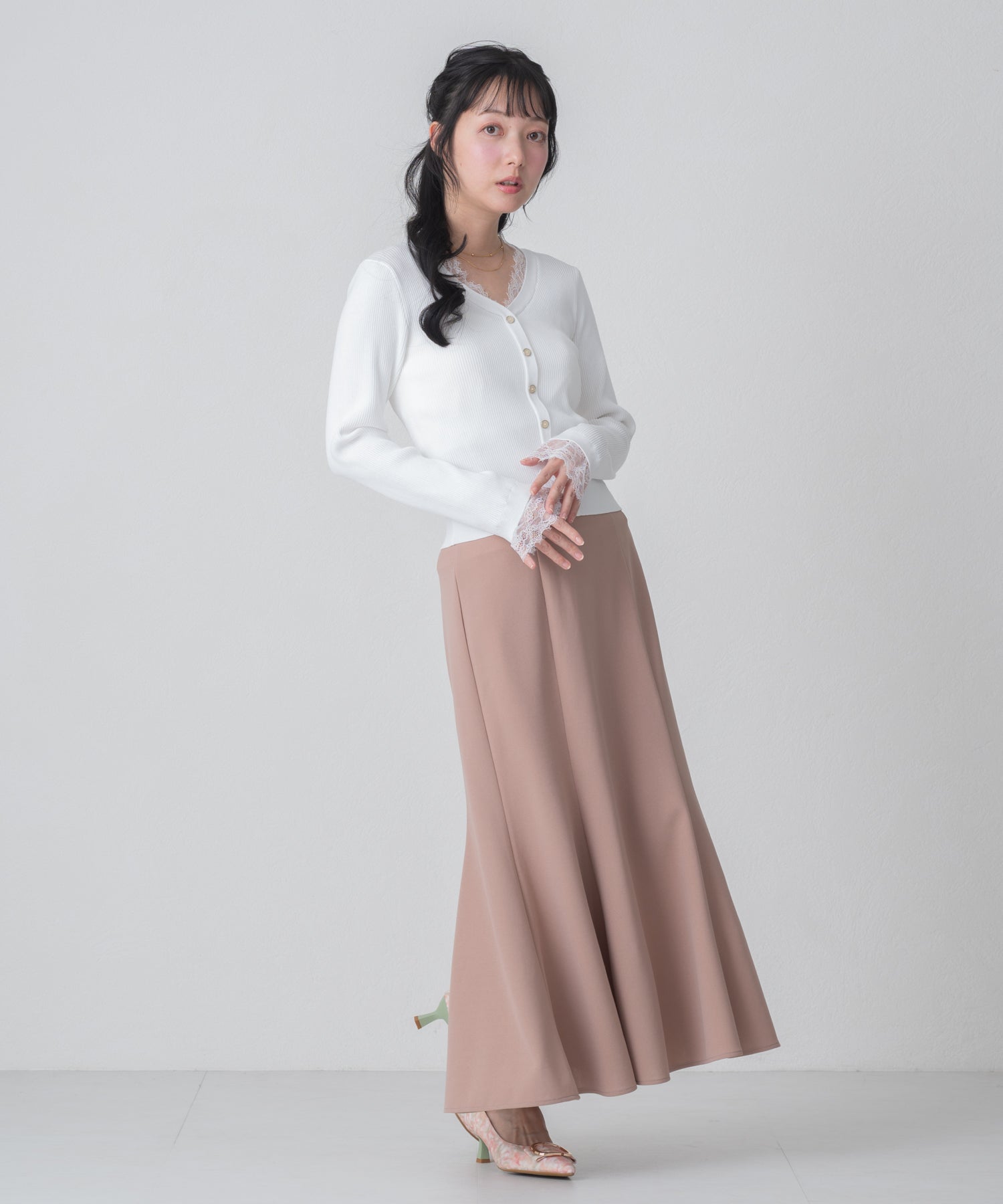 再入荷】【一部店舗限定】ハイウエストマーメイドロングスカート