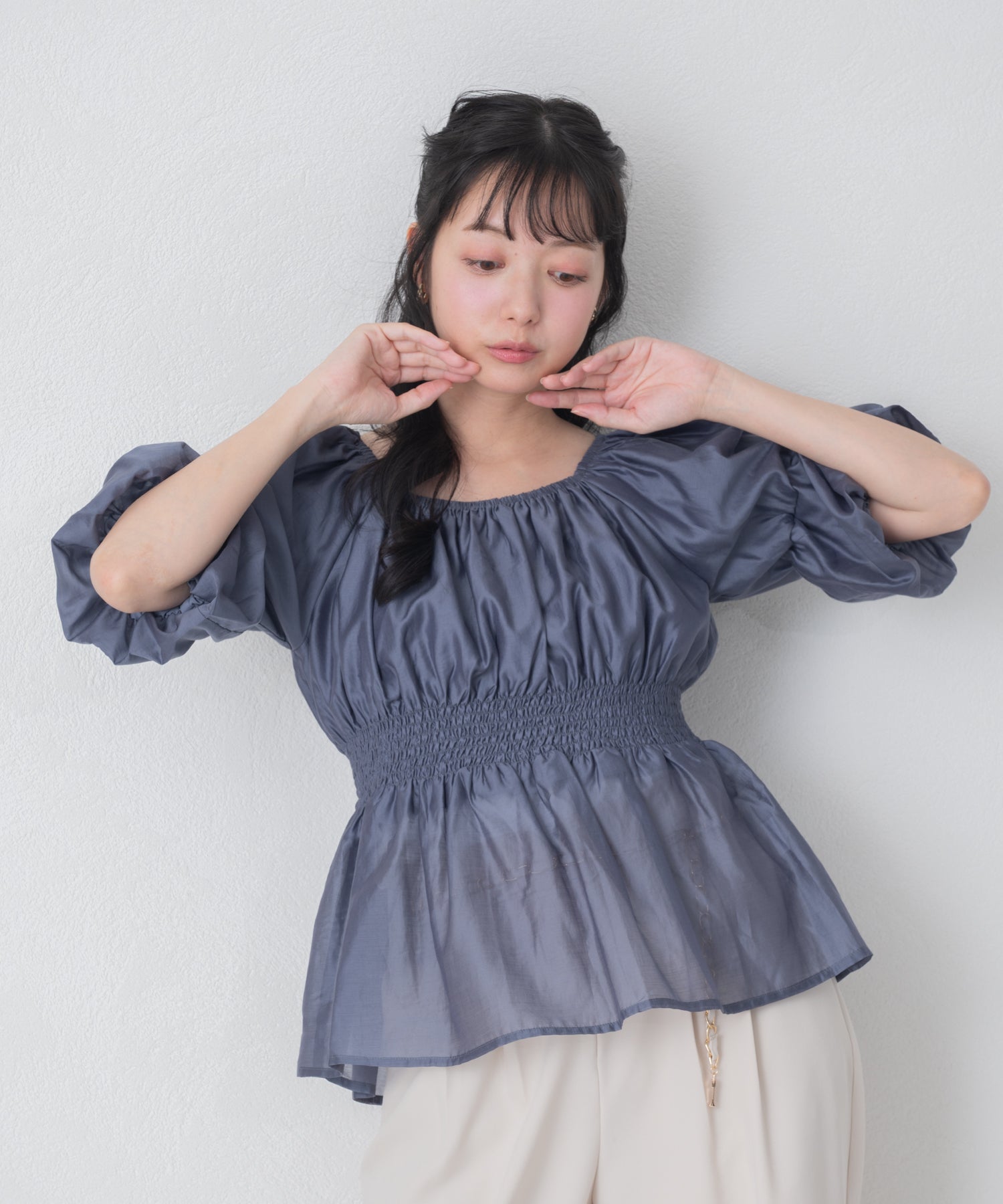 みゆ★Loungdress オフショル 2wayシャツ オフショル2WAYシャツ | mystic(ミスティック)レディース | PAL CLOSET