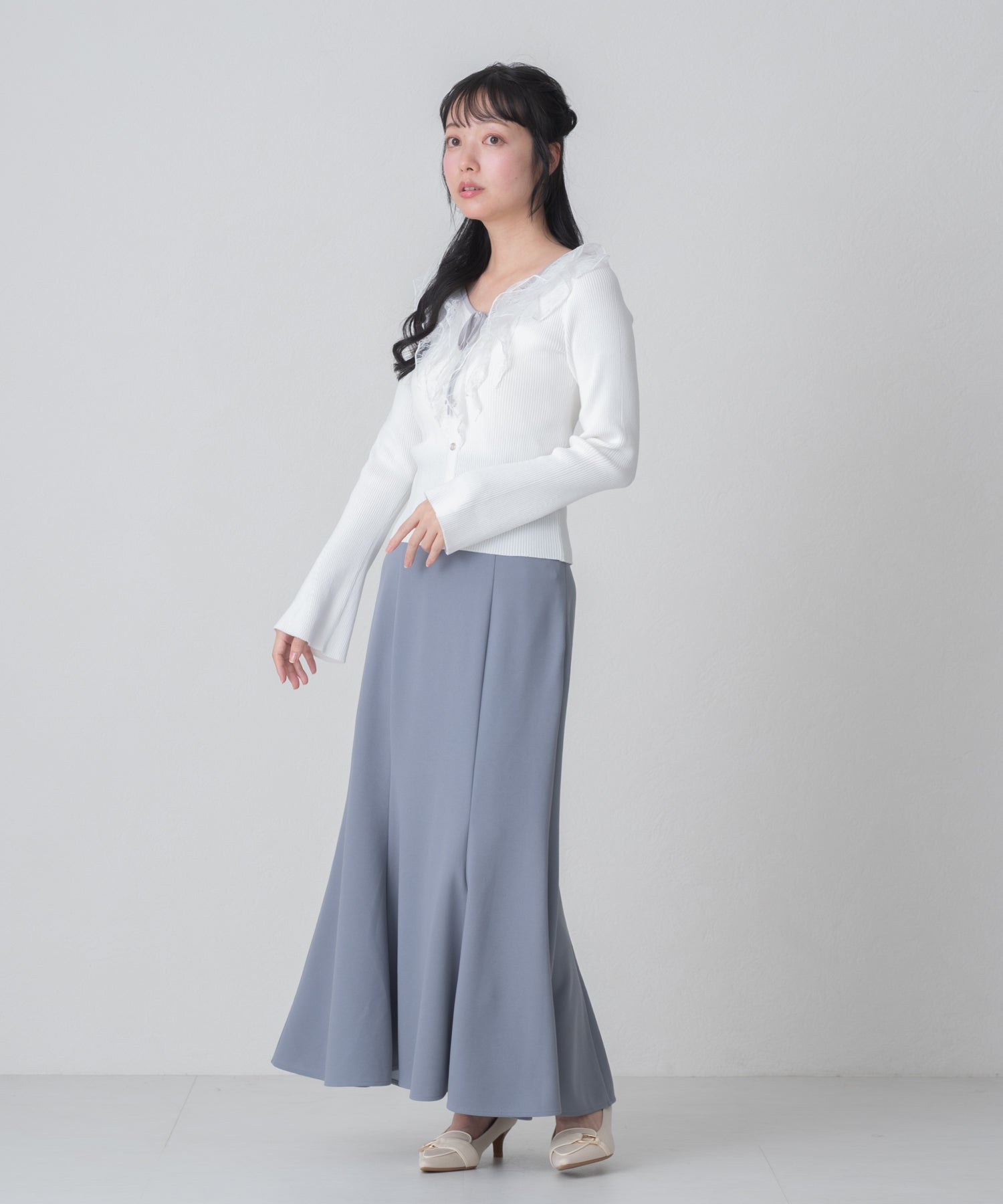 再入荷】【一部店舗限定】ハイウエストマーメイドロングスカート
