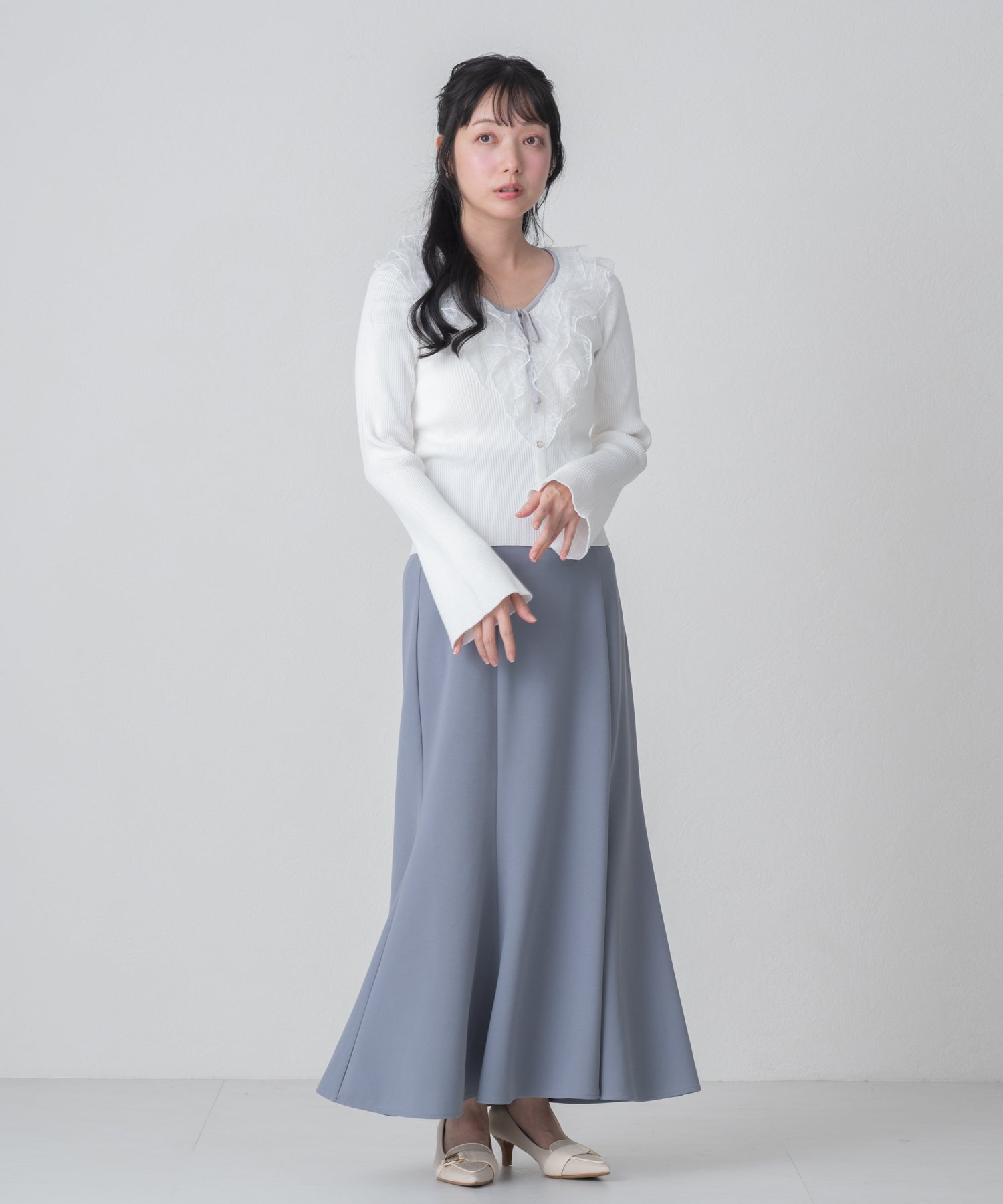再入荷】【一部店舗限定】ハイウエストマーメイドロングスカート