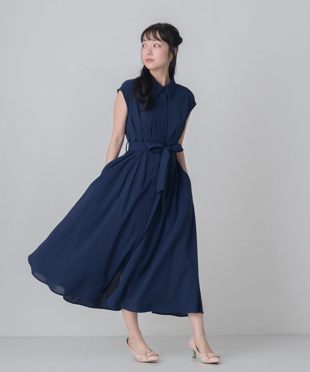 SOS MEME CLUB ワンピース M 再入荷】【WEB限定アイテム】フレンチシャツワンピース/MM557404