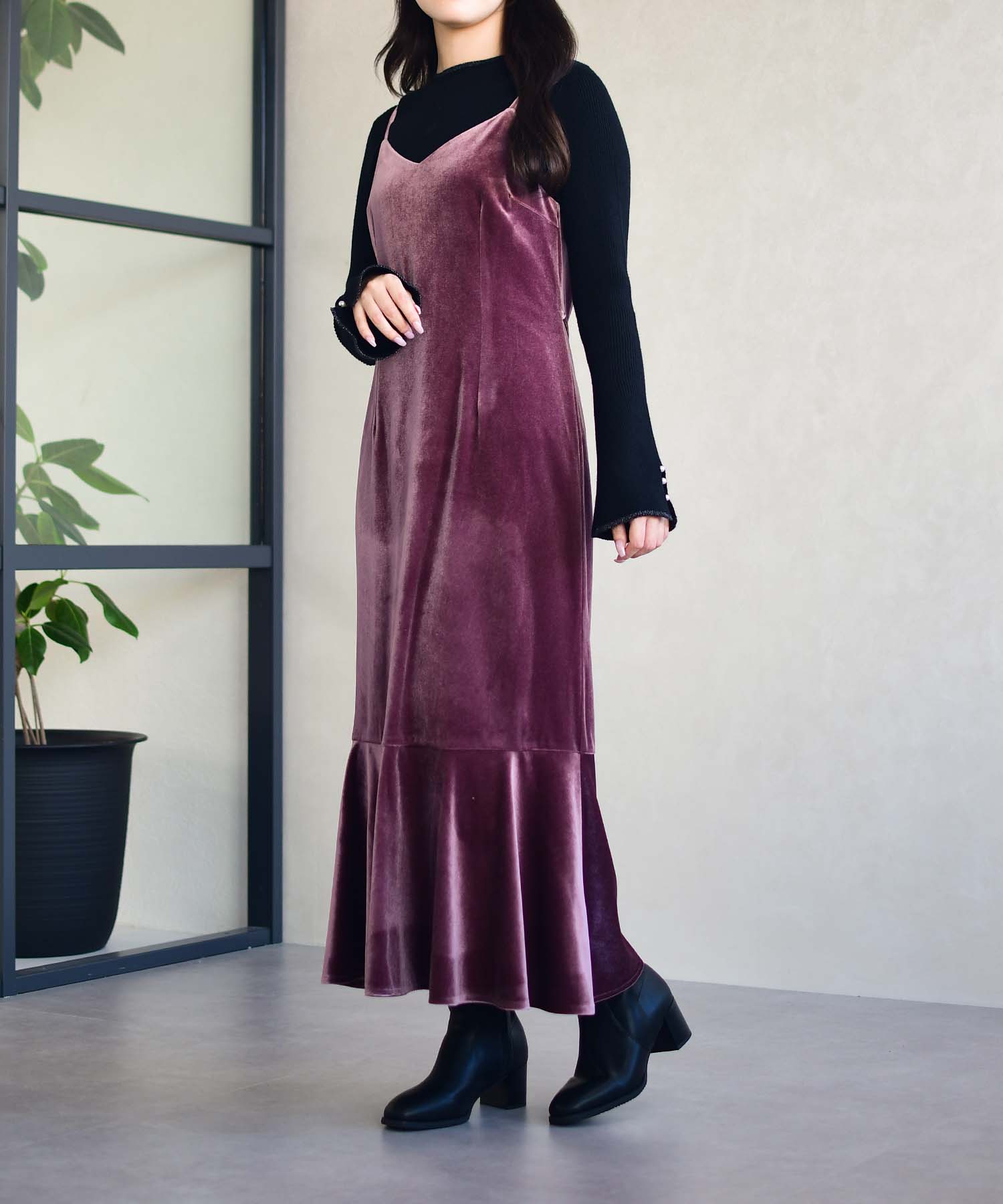 Vネックベロアキャミワンピース/MM547425 – MISCH MASCH|31 Sons de mode