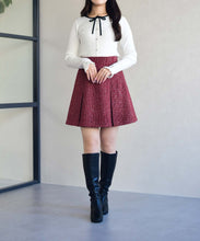 画像をギャラリービューアに読み込む, フリル袖配色リボンニット/MM548309

