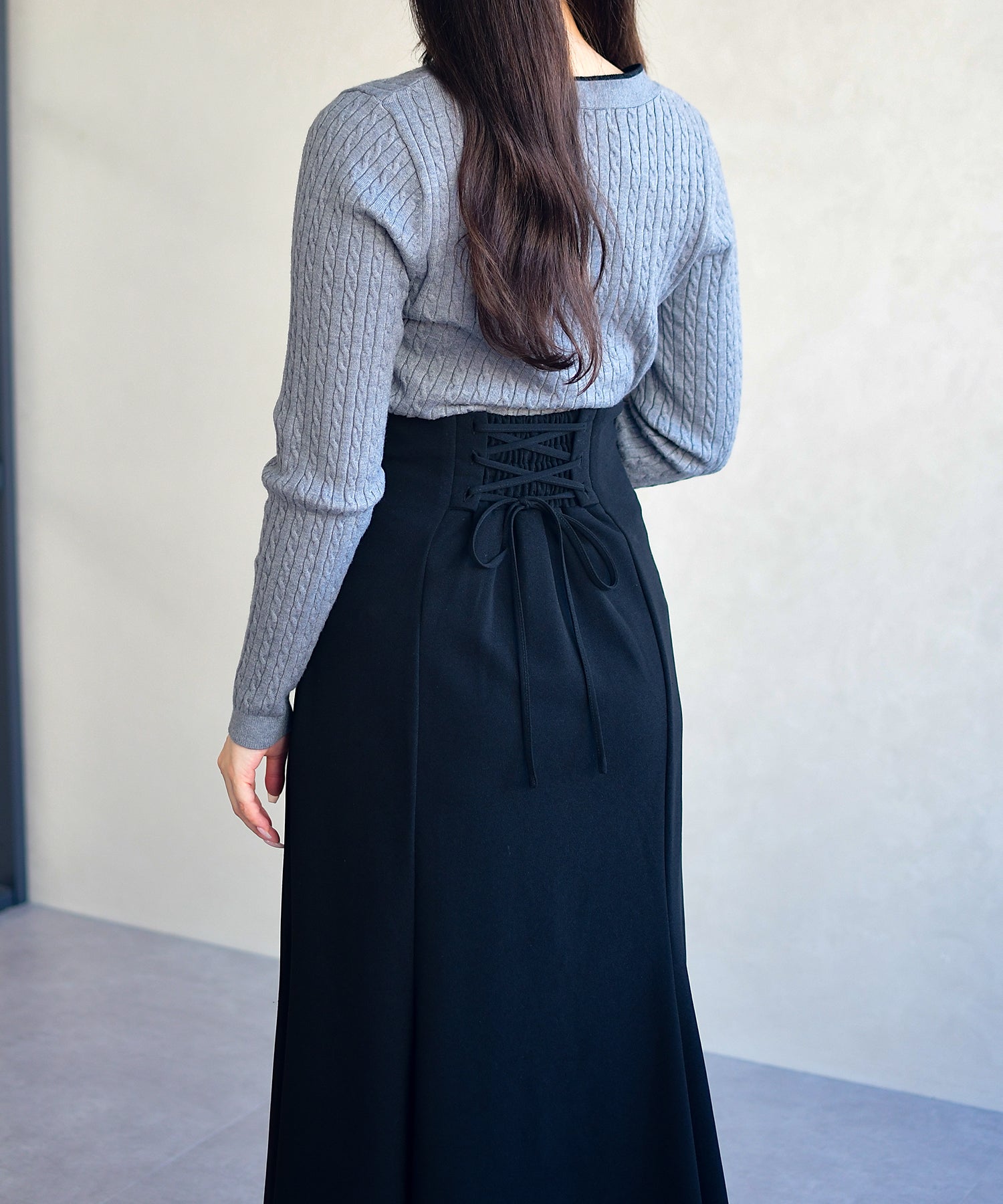 再入荷】【一部店舗限定】ハイウエストマーメイドロングスカート