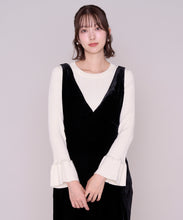 画像をギャラリービューアに読み込む, 【一部店舗限定】シンプルVネックロングワンピース/MM657422
