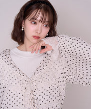 画像をギャラリービューアに読み込む, 【一部店舗限定】ドットラッフルレースブラウス/MM658141
