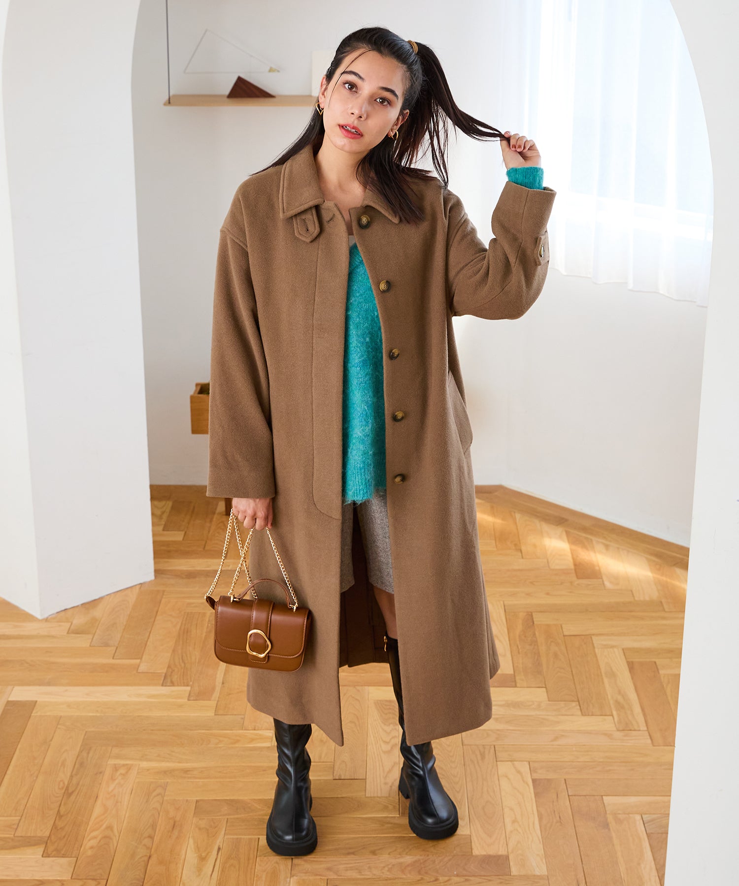 ◇今季美品◇Spick & Span MANTECOビッグカラーコート◇