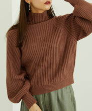 画像をギャラリービューアに読み込む, ハイネックボリュームスリーブニット/MO33N04
