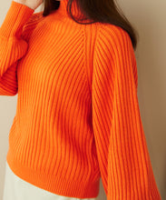 画像をギャラリービューアに読み込む, ハイネックボリュームスリーブニット/MO33N04
