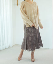 画像をギャラリービューアに読み込む, メランジVネックニットプルオーバー/MO33N06
