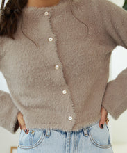 画像をギャラリービューアに読み込む, クロップドシャギーニットカーディガン/MO33N07
