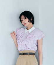 画像をギャラリービューアに読み込む, 襟付きフリルシャツブラウス/TT628104
